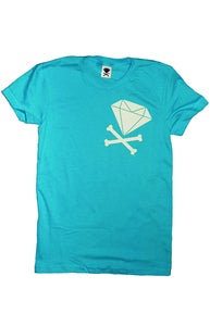 Image of Diamond & Crossbones Side (Teal)