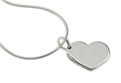 Image of "Little Silver Heart" Pendant Necklace