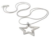 Image of "You are a star!" STERLING SILVER STAR PENDANT NECKLACE