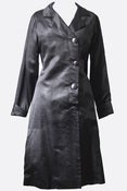 Image of Vintage 1920s Black Silk Evening Coat