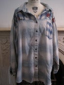 Image of Floral Embroidered Plaid Flannel 