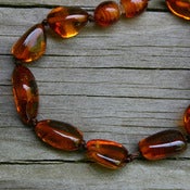 Image of Warm Cherry  Baltic Amber Teething Anklet