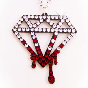 Image of Crystal Bleeding Diamond Necklace