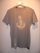 Image of Mens Skull Printed T shirt, white print