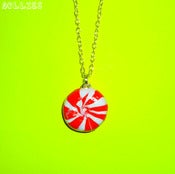 Image of Dollies Red Swirl Boiled Sweet Necklace