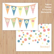 Image of Celebration Deluxe Printable Notecard Set