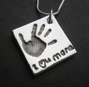 Image of Personalized Silver Hand/Footprint Pendant