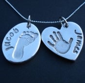 Image of Personalized Hand and Footprint Pendants