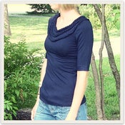 Image of Navy Braided Top