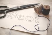 Image of Twitter Hashtag #SOT (Support our troops!) Hand-stitched 5x7 Framable Art