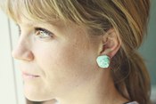 Image of to match your rosy cheeks rosette bud earrings {choose your color}