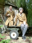 Image of khaki overalls | embroidered 