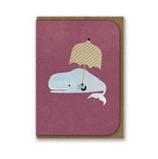 Image of 5 Rainy Whale Greeting Cards