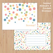Image of hooray! Printable Notecard Set