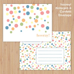 Image of hooray! Printable Notecard Set