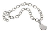 Image of "Little Silver Heart" Charm Bracelet
