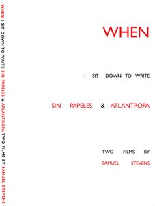 Image of WHEN I SIT DOWN Two Films By Samuel Stevens (DVD & booklet)