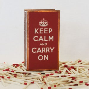 Image of Keep Calm and Carry On Matchbox