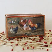 Image of Chickens in the Barnyard Matchbox