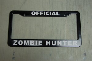 Image of Official Zombie Hunter License Plate Frame