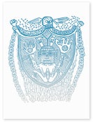 Image of Heavy Metal Mother - Blue/Silver - Signed Limited Ed. Seriograph Silk Screen
