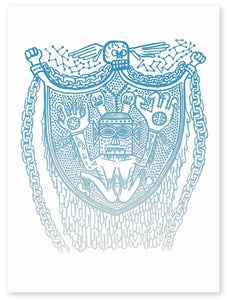 Image of Heavy Metal Mother - Blue/Silver - Signed Limited Ed. Seriograph Silk Screen