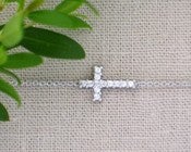 Image of Sideways Cross Necklace