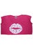 Image of Lips Logo Crop Top (Fuschia)