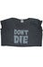 Image of Don't Die Crop Top (Heather Black)