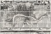 Image of 1682 map of London - stunning 45x30 print