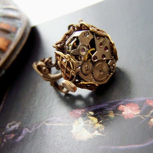 Image of Keeping Time Steampunk Ring