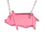Image of Alice Pink Pig Necklace