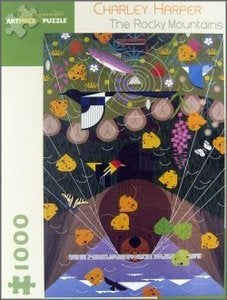 Image of Charley Harper Art The Rocky Mountains Jigsaw Puzzle 1000 piece format