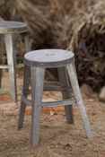 Image of Galvanized Stool w/ Etched Numbers