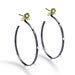 Image of Flower and Pearl Hoop Earrings