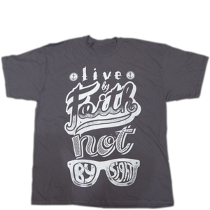 Image of LIVE BY FAITH ANCHOR - CHARCOAL 