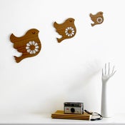 Image of Trio of Wall Birds | Teak