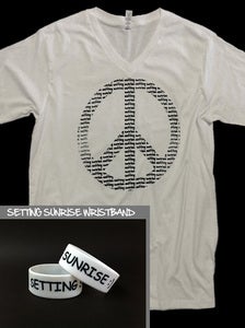 Image of Package "Peace Font Shirt + Wristband"