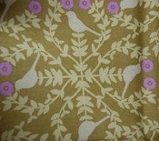 Image of Bird Floral Print Cotton Fabric Quilt Fabric