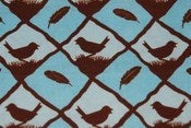 Image of T14 Bird Nest & Feather Print Cotton Fabric Quilt Fabric