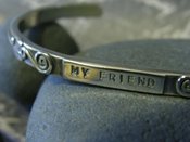 Image of "My Friend~You are the Sister I wish I had" sterling bracelet