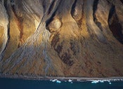 Image of Photograph, 'Vertical Shoreline, Bylot Island' 1994; "ARCTIC" Series