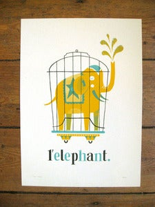 Image of L'elephant screenprint