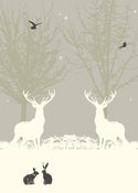 Image of Winter Stags Print - Available in 3 sizes 