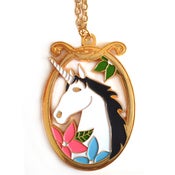 Image of Magical Unicorn Necklace - Gold 