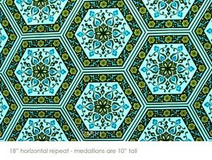 Image of Amy Butler Star Flower River Cotton Fabric Home Dec 54" wide