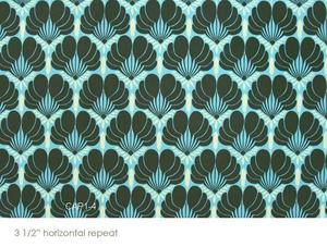 Image of Amy Butler Imperial Fans Cotton Fabric Home Dec TWO COLORWAYS AVAILABLE