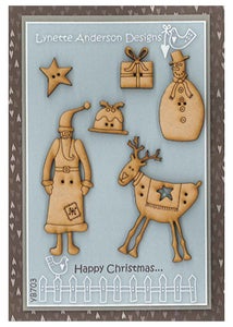 Image of Happy Christmas button pack