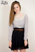 Image of Miss Patina Lace Peter Pan Collar Jumper with Open Back (light grey)