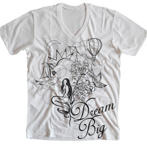 Image of Dream Big V-Neck White